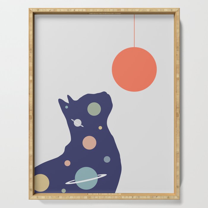 Cat Landscape 49 Serving Tray Gallery Image 1