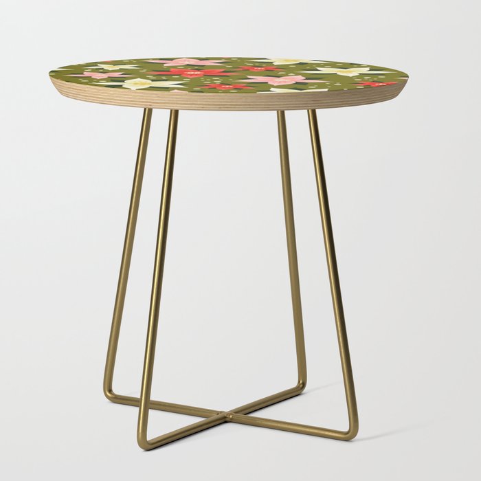 Poinsettia Pattern Side Table Gallery Image 1