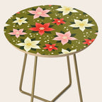 Poinsettia Pattern Side Table Gallery Image 2