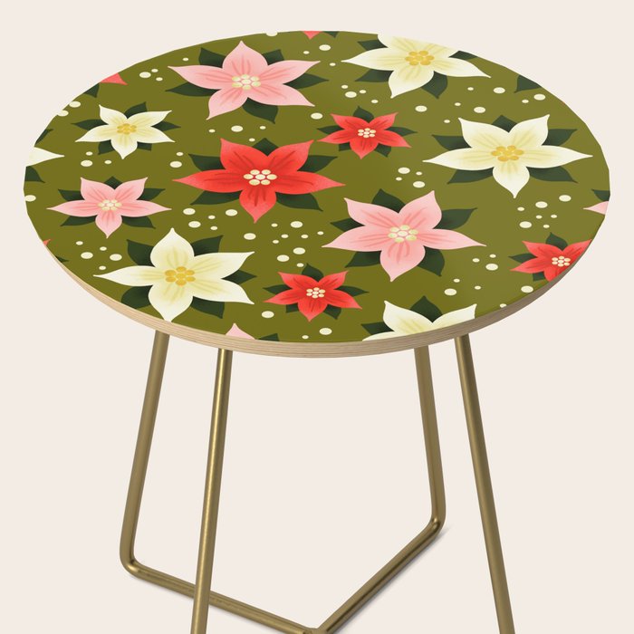 Poinsettia Pattern Side Table Gallery Image 2