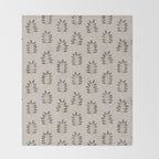 noble branches - pewter and olive Throw Blanket Gallery Image 2