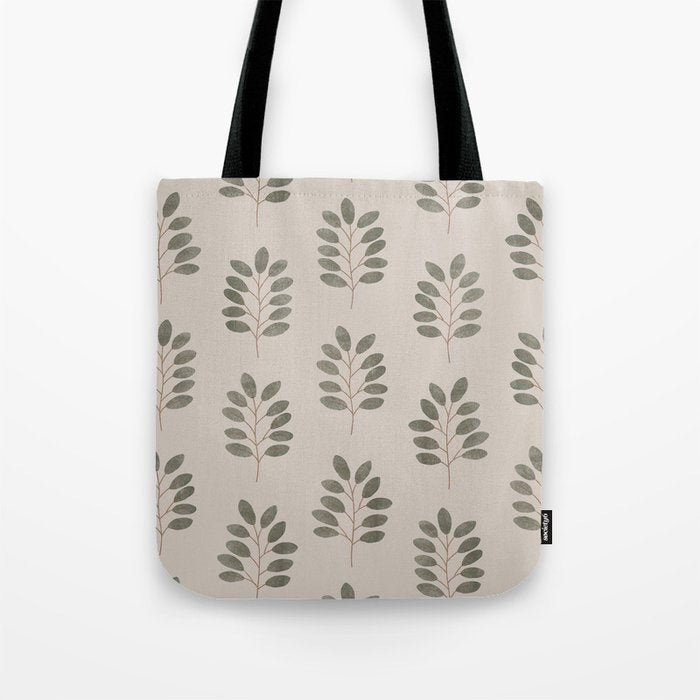 noble branches - pewter and olive Tote Bag Gallery Image 1