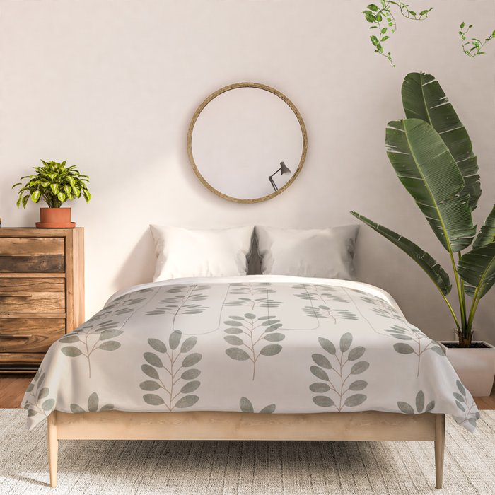 noble branches - pewter and olive Comforter Gallery Image 3