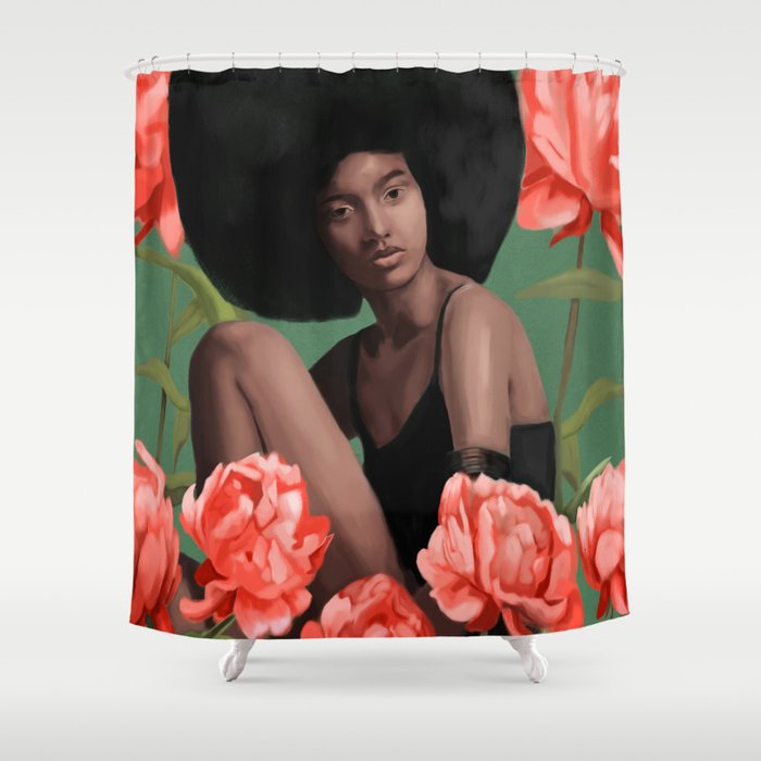 Garden of Peonies Shower Curtain Gallery Image 1