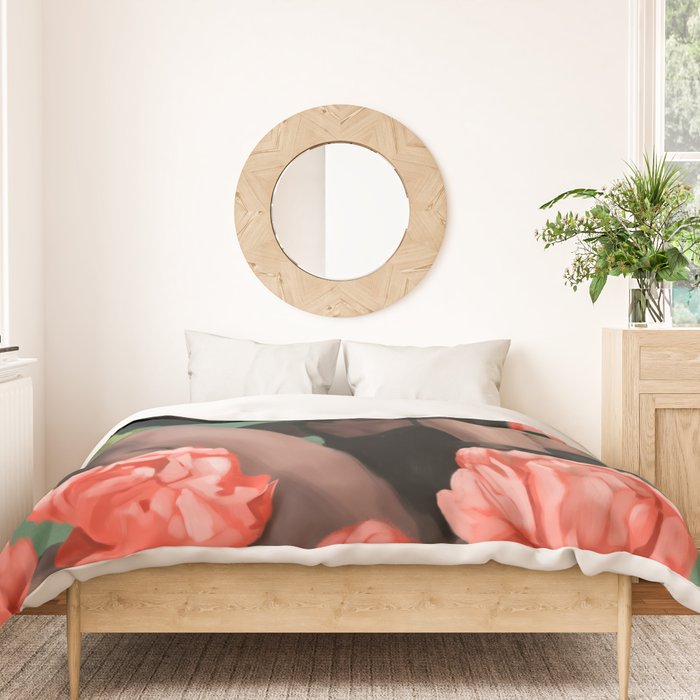Garden of Peonies Duvet Cover Gallery Image 3