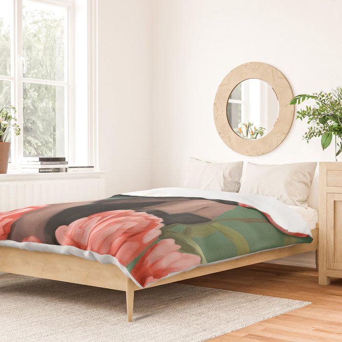 Garden of Peonies Duvet Cover Gallery Image 2
