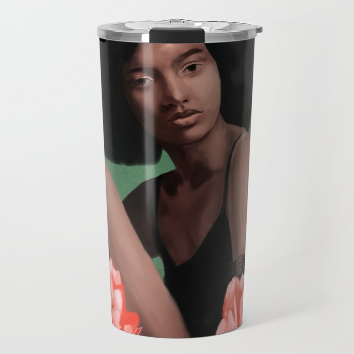Garden of Peonies Travel Mug Gallery Image 1