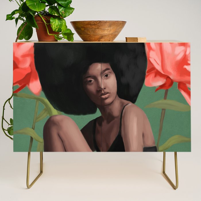 Garden of Peonies Credenza Gallery Image 1