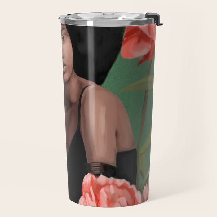 Garden of Peonies Travel Mug Gallery Image 2