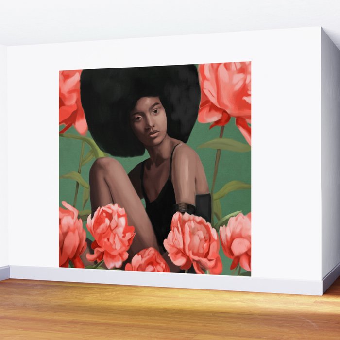Garden of Peonies Wall Mural Gallery Image 2