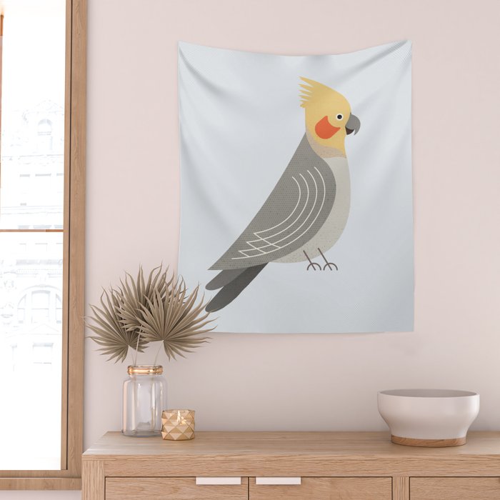 Whimsy Cockatiel Wall Tapestry Gallery Image 2