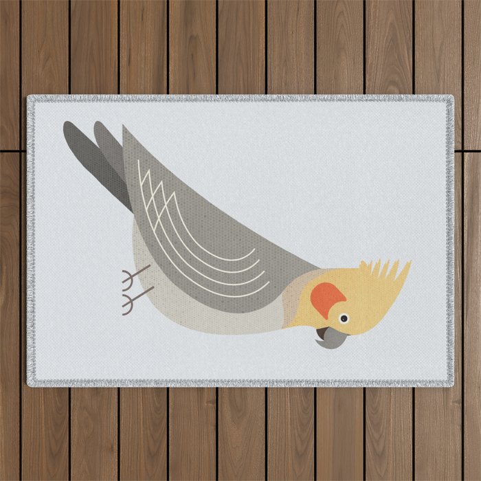 Whimsy Cockatiel Outdoor Rug Gallery Image 1