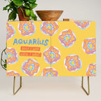 Aquarius Confidence in Buttercup Yellow | Zodiac Series Credenza Gallery Image 1