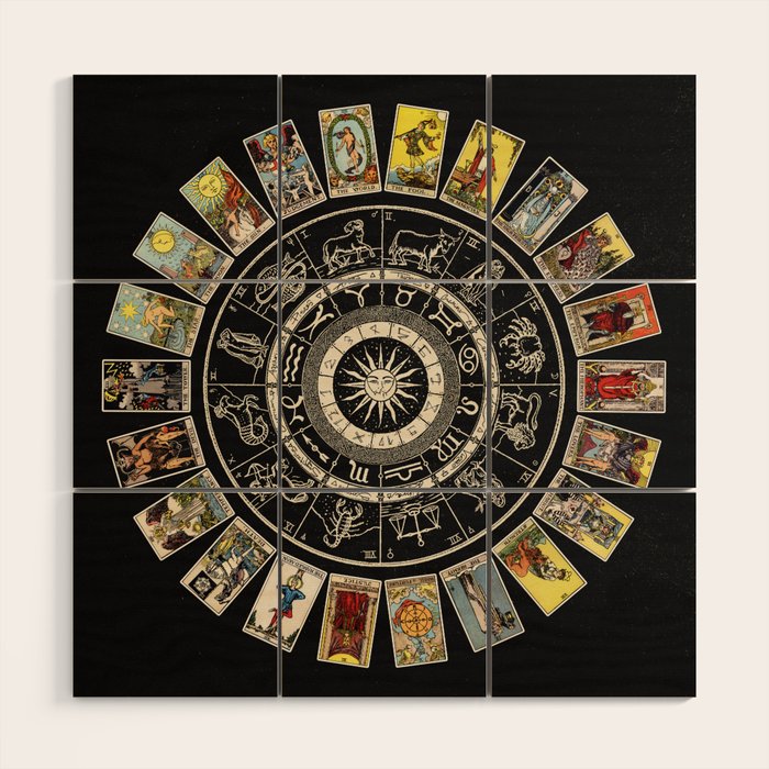 The Major Arcana & The Wheel of the Zodiac Wood Wall Art Gallery Image 1