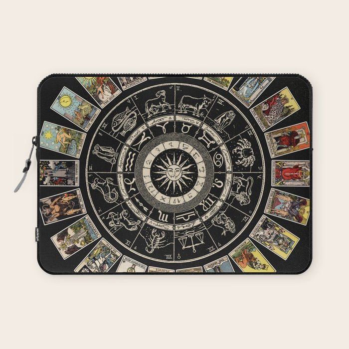 The Major Arcana & The Wheel of the Zodiac Laptop Sleeve Gallery Image 1