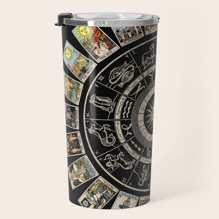 The Major Arcana & The Wheel of the Zodiac Travel Mug Gallery Image 3