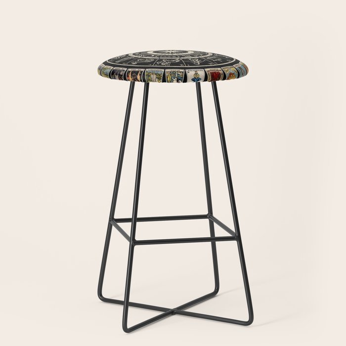 The Major Arcana & The Wheel of the Zodiac Stool Gallery Image 1