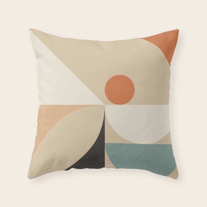Mid Century 08B Throw Pillow Gallery Image 1
