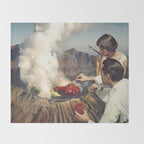 On a Good Day - Volcano BBQ Throw Blanket Gallery Image 2