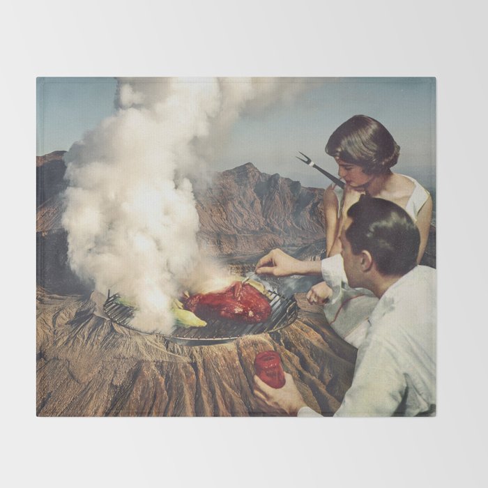 On a Good Day - Volcano BBQ Throw Blanket Gallery Image 2