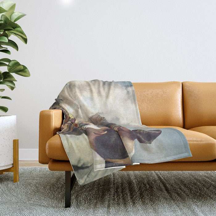 On a Good Day - Volcano BBQ Throw Blanket Gallery Image 1