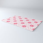 Romantic heart eye face checkered pattern Rug Gallery Image 3