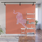 Year of the Tiger - Orange/Pink Wall Mural Gallery Image 1