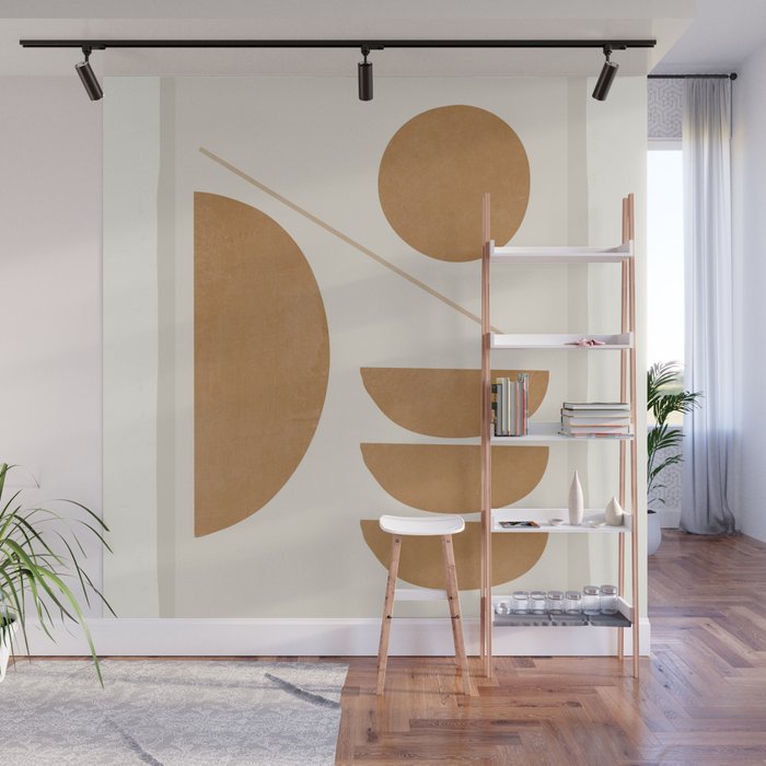 Modern Abstract Minimal Shapes 187/3 Wall Mural Gallery Image 1