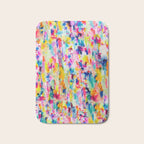 Bright Colorful Abstract Painting in Neons and Pastels Bath Mat Gallery Image 1