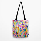 Bright Colorful Abstract Painting in Neons and Pastels Tote Bag Gallery Image 2