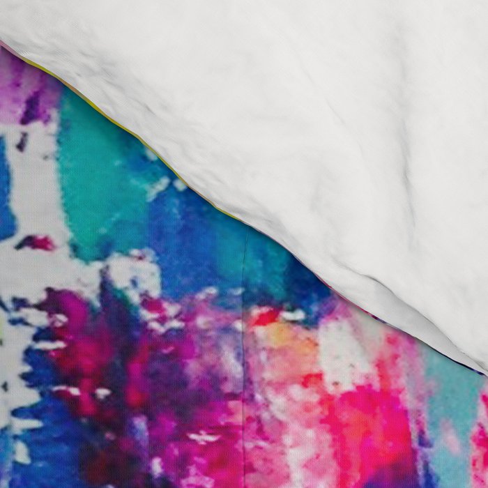 Bright Colorful Abstract Painting in Neons and Pastels Comforter Gallery Image 4