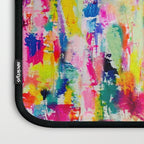 Bright Colorful Abstract Painting in Neons and Pastels Laptop Sleeve Gallery Image 3