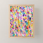 Bright Colorful Abstract Painting in Neons and Pastels Mini Art Print Gallery Image 1