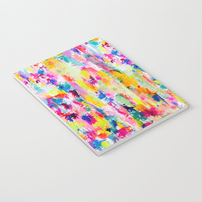 Bright Colorful Abstract Painting in Neons and Pastels Notebook Gallery Image 3