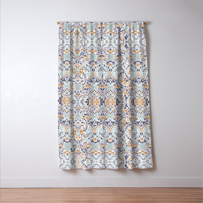 Artistic Floral Motif Medley Window Curtain Gallery Image 3