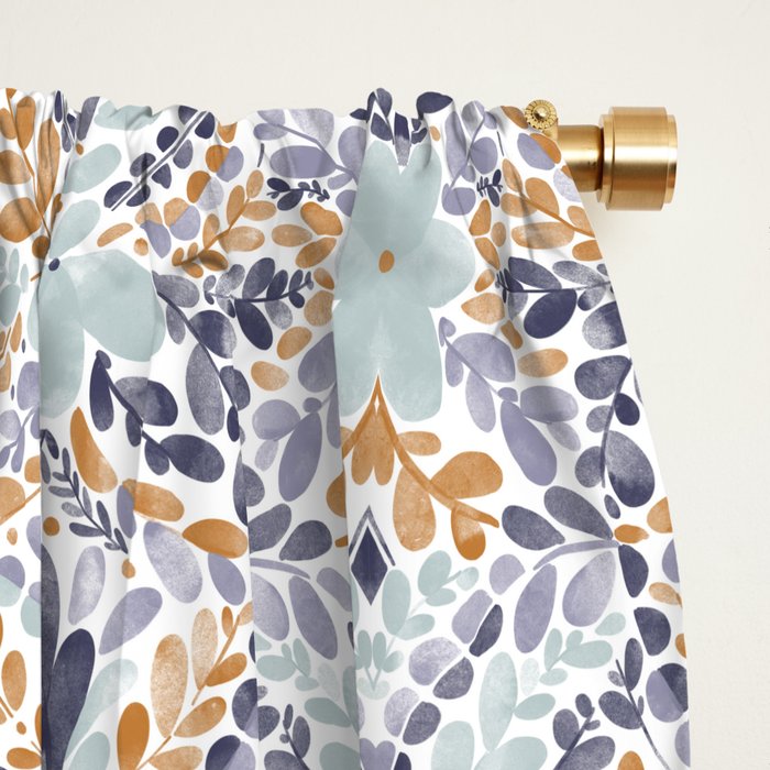 Artistic Floral Motif Medley Window Curtain Gallery Image 2