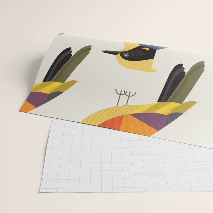 Helmeted Honeyeater Wrapping Paper Gallery Image 2