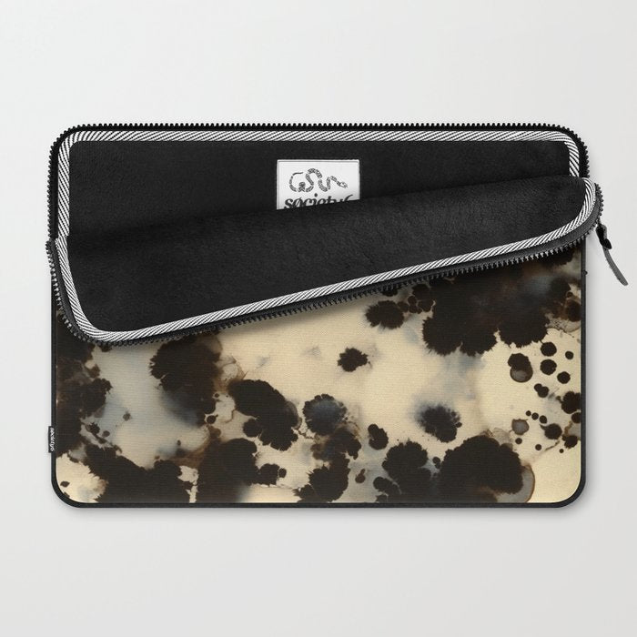 Black and White Tortoiseshell Pattern Laptop Sleeve Gallery Image 2