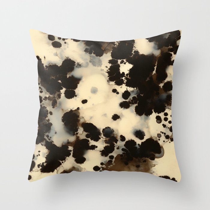 Black and White Tortoiseshell Pattern Throw Pillow Gallery Image 6