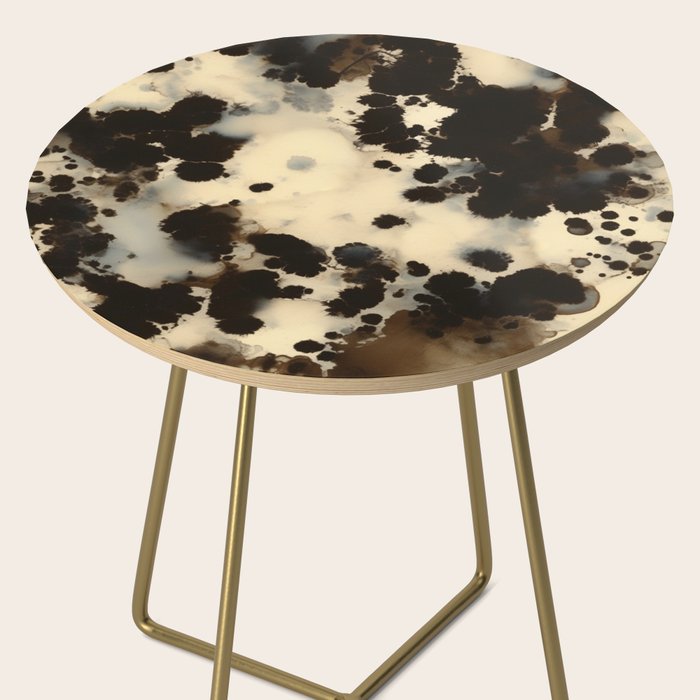 Black and White Tortoiseshell Pattern Side Table Gallery Image 2