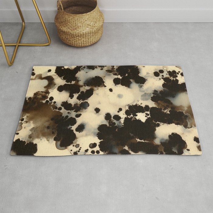 Black and White Tortoiseshell Pattern Rug Gallery Image 1