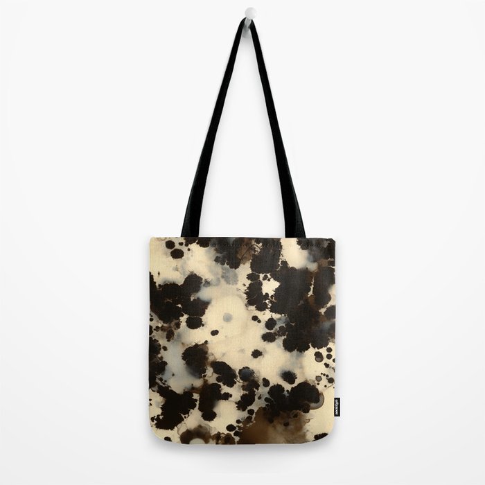 Black and White Tortoiseshell Pattern Tote Bag Gallery Image 2