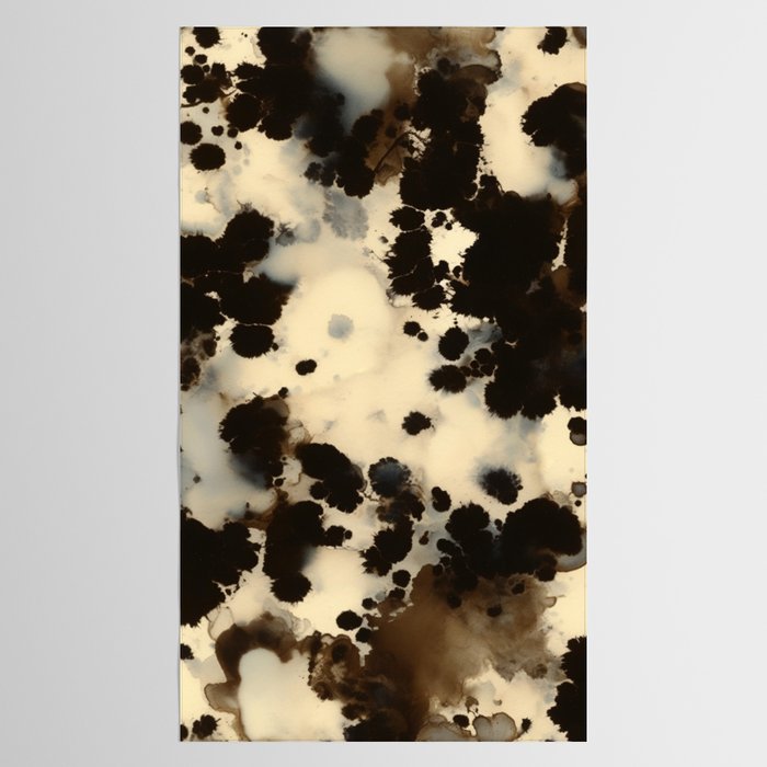 Black and White Tortoiseshell Pattern Tablecloth Gallery Image 2