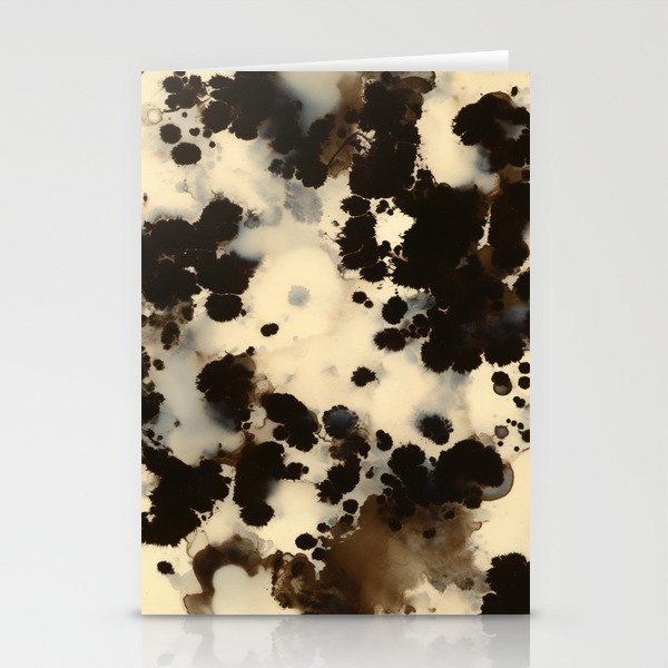 Black and White Tortoiseshell Pattern Stationery Card Gallery Image 1