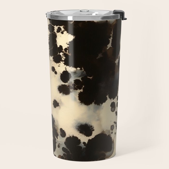 Black and White Tortoiseshell Pattern Travel Mug Gallery Image 2