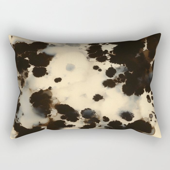 Black and White Tortoiseshell Pattern Rectangular Pillow Gallery Image 2