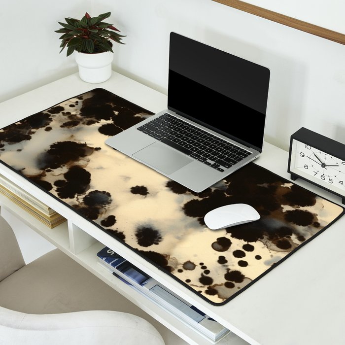 Black and White Tortoiseshell Pattern Desk Mat Gallery Image 2