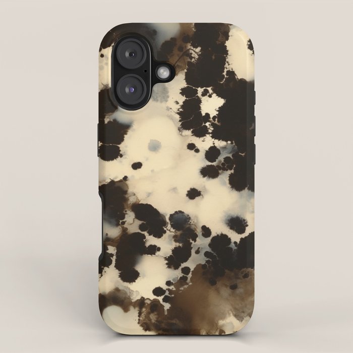 Black and White Tortoiseshell Pattern iPhone Case