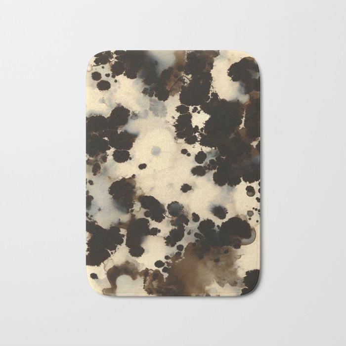 Black and White Tortoiseshell Pattern Bath Mat Gallery Image 1