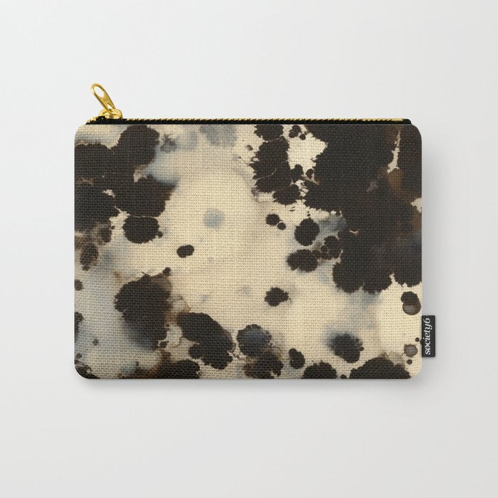 Black and White Tortoiseshell Pattern Carry All Pouch Gallery Image 1